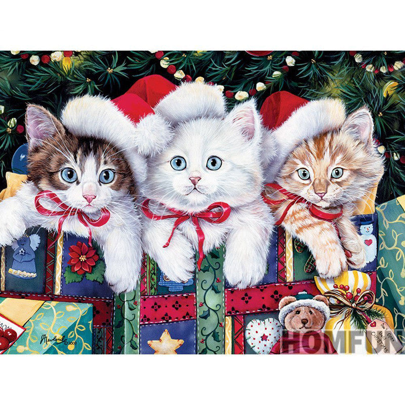 New Product Christmas Cute Pet Theme 5D Diamond Painting